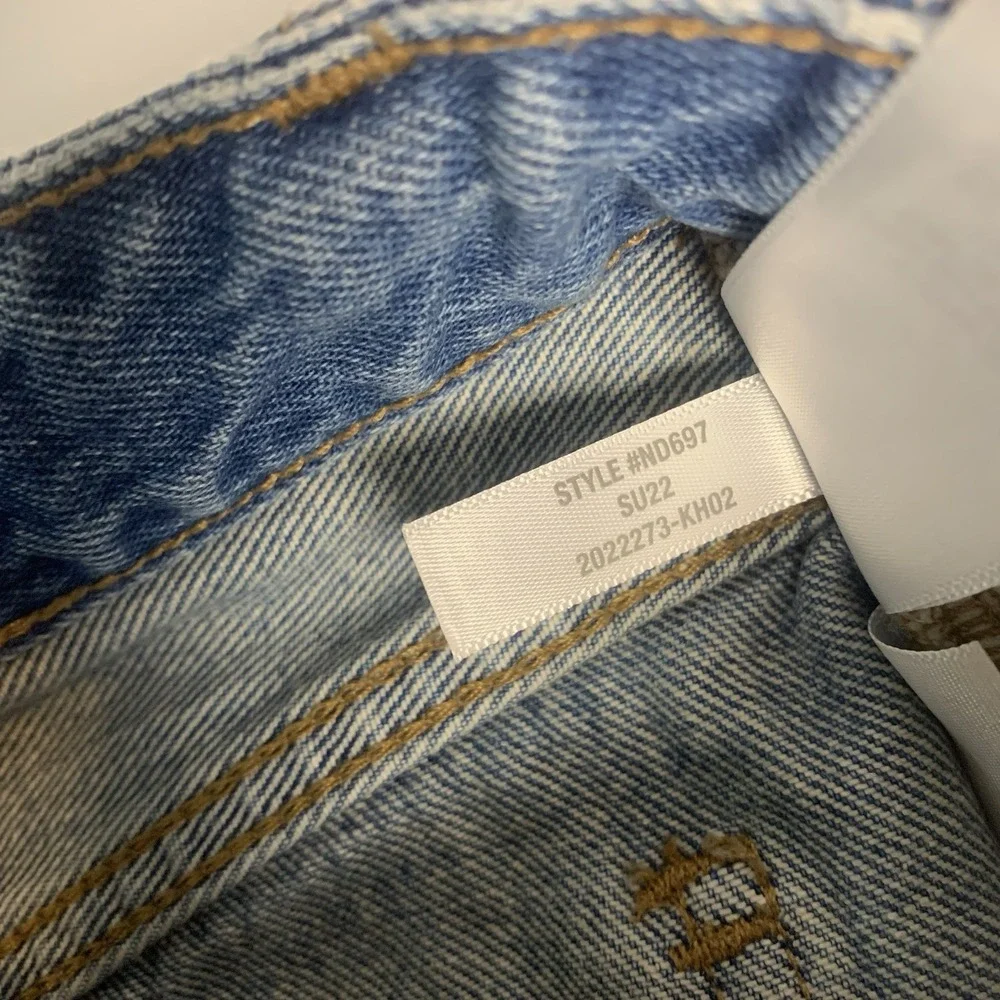 Madewell Short Womens 25‎ Relaxed Denim Distressed Blue Raw Hem Boho Cowgirl